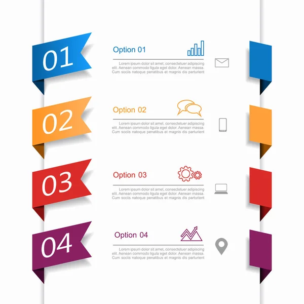 Infografik-Vorlage. kann für Workflow-Layout, Diagramm, Business-Schritt-Optionen, Banner, Web-Design verwendet werden. — Stockvektor