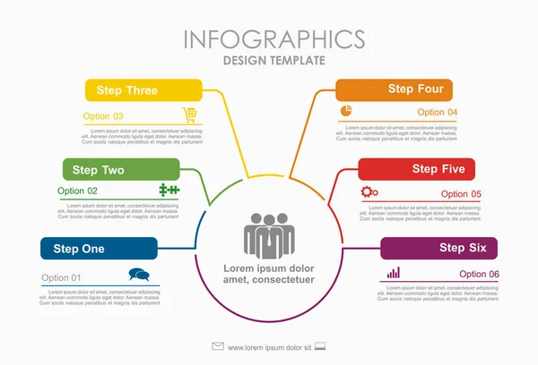 Infographic template. Can be used for workflow layout, diagram, business step options, banner, web design. — Stock Vector