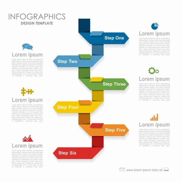 Infografik-Vorlage. kann für Workflow-Layout, Diagramm, Business-Schritt-Optionen, Banner, Web-Design verwendet werden. — Stockvektor