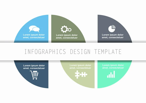 Plantilla infográfica. Se puede utilizar para el diseño del flujo de trabajo, diagrama, opciones de pasos de negocio, banner, diseño web . — Archivo Imágenes Vectoriales