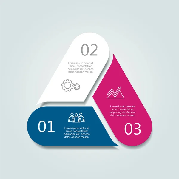 Modèle d'infographie. Peut être utilisé pour la mise en page du flux de travail, diagramme, options d'étape d'affaires, bannière, conception Web . — Image vectorielle