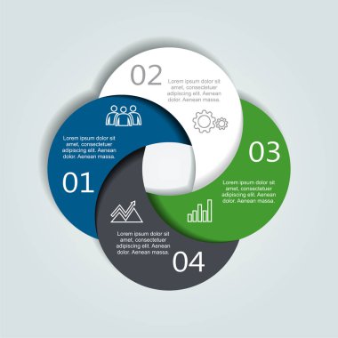 Infographic şablonu. İş akışı düzeni, diyagram, iş adım seçenekleri, banner, web tasarım için kullanılabilir.