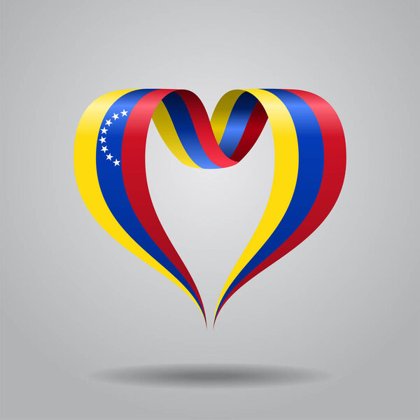 Венесуэльская лента в форме флага в форме сердца. Векторная иллюстрация
.