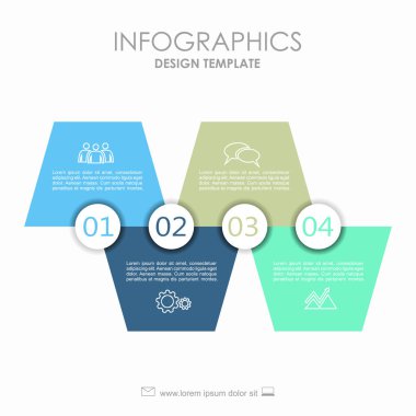 Infographic şablonu. İş akışı düzeni, diyagram, iş adım seçenekleri, banner, web tasarım için kullanılabilir.