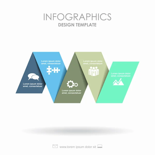 Plantilla infográfica. Se puede utilizar para el diseño del flujo de trabajo, diagrama, opciones de pasos de negocio, banner, diseño web . — Archivo Imágenes Vectoriales