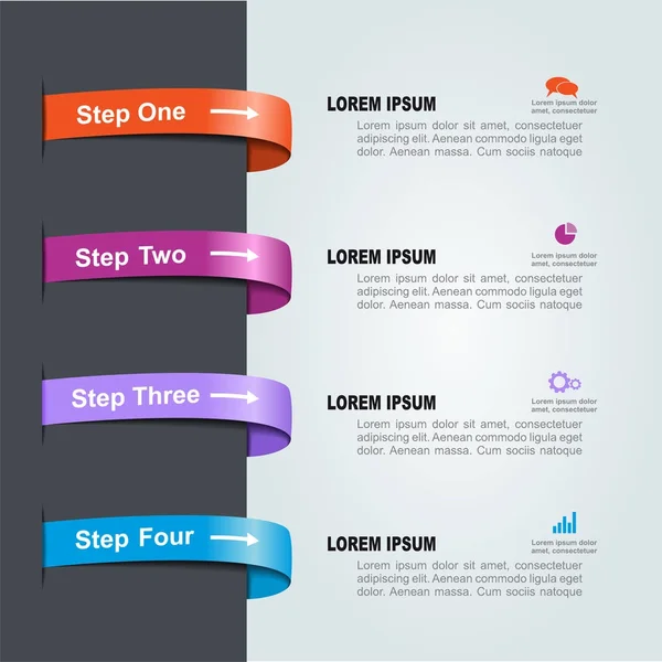 Infographic template. Can be used for workflow layout, diagram, business step options, banner, web design. — Stock Vector