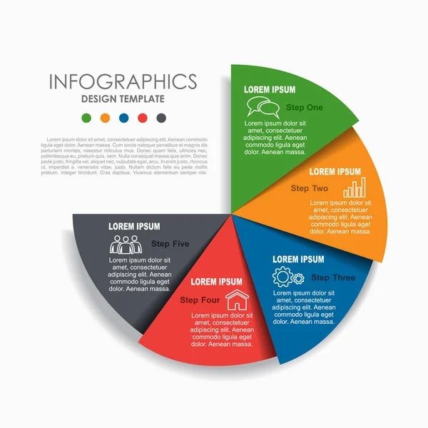 Modello infografico. Può essere utilizzato per il layout del flusso di lavoro, diagramma, opzioni di business step, banner, web design . — Vettoriale Stock