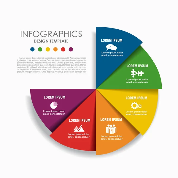 Infografik-Vorlage. kann für Workflow-Layout, Diagramm, Business-Schritt-Optionen, Banner, Web-Design verwendet werden. — Stockvektor