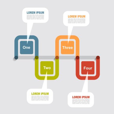 Infographic şablonu. İş akışı düzeni, diyagram, iş adım seçenekleri, banner, web tasarım için kullanılabilir.