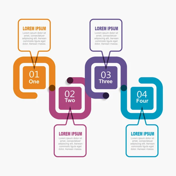 Infografika šablona. Lze použít pro workflow layout, diagram, možnosti podnikání krok, banner, webdesign. — Stockový vektor