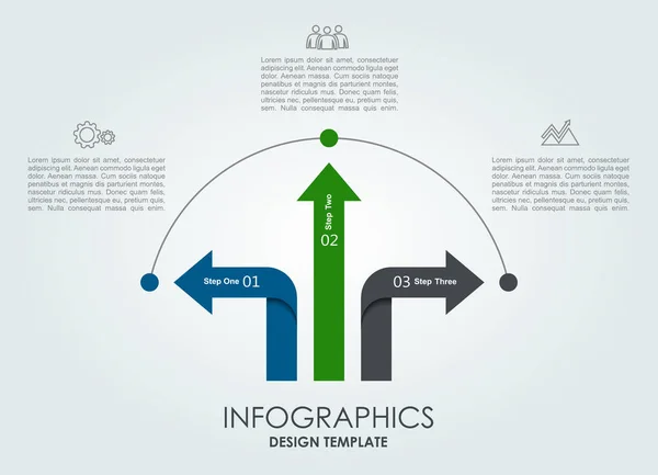 Infografika szablonu. Mogą być używane dla przepływu pracy układu, schemat, opcje kroku biznesu, baner, projektowanie stron internetowych. — Wektor stockowy