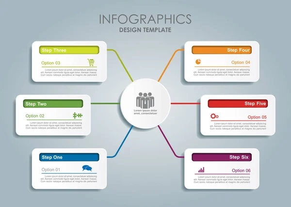 Infografik-Vorlage. Vektorillustration. — Stockvektor