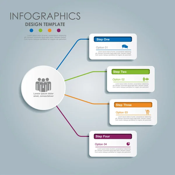 Infografik-Vorlage. Vektorillustration. — Stockvektor