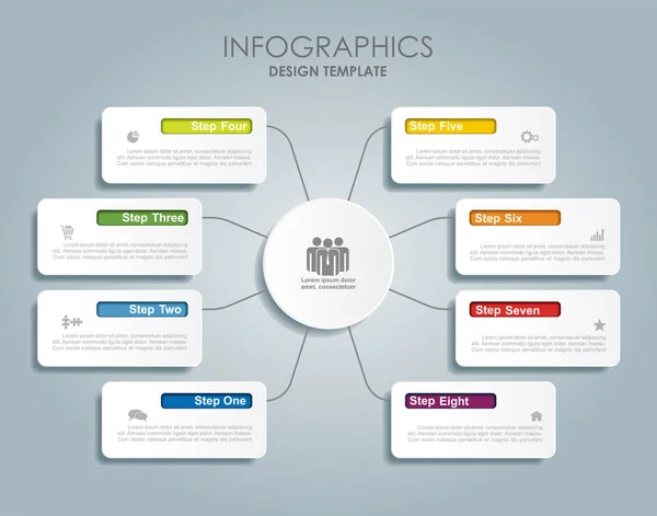 Infografik-Vorlage. Vektorillustration. — Stockvektor