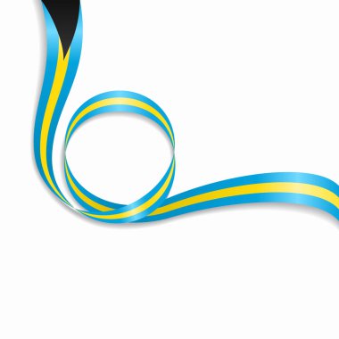 Bahamalar dalgalı arka plan bayrak. Vektör çizim.