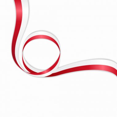 Lehçe dalgalı arka plan bayrak. Vektör çizim.