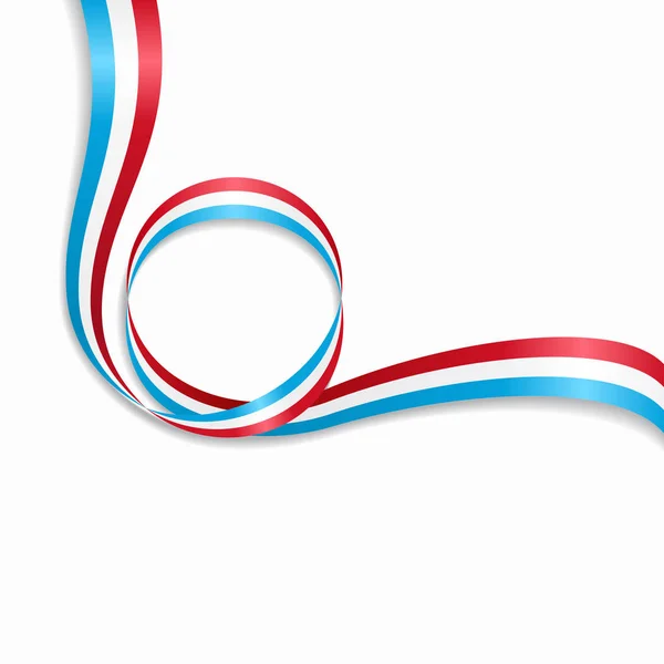 Luxemburg vågiga flagga bakgrund. Vektorillustration. — Stock vektor