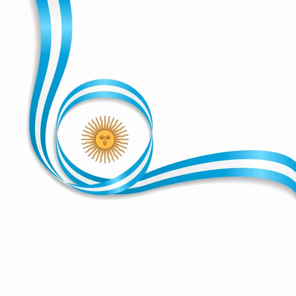 Fondo de bandera ondulada argentina. Ilustración vectorial . — Vector de stock