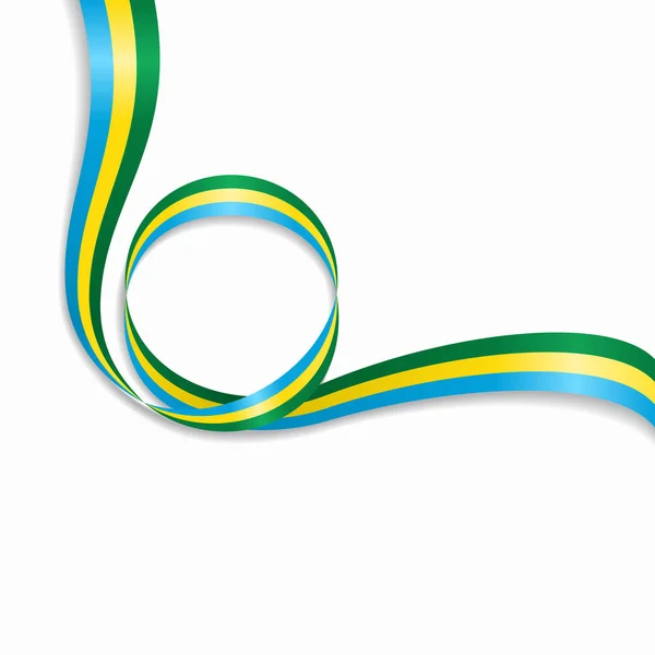 Gabon fond de drapeau ondulé. Illustration vectorielle . — Image vectorielle