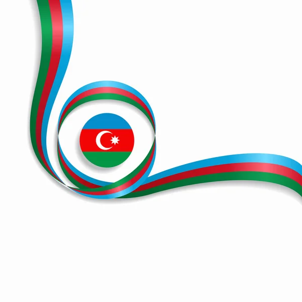 Azerbaijão fundo bandeira ondulada. Ilustração vetorial . — Vetor de Stock