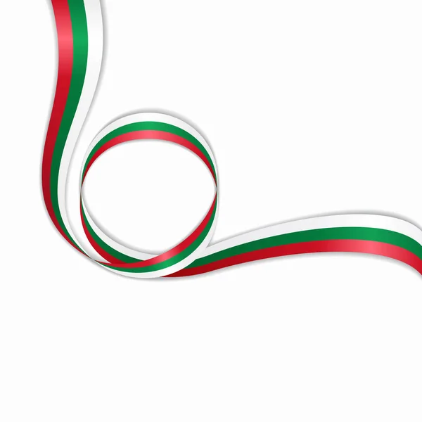 Bandera ondulada búlgara de fondo. Ilustración vectorial . — Vector de stock