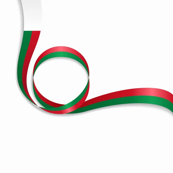 Madagascar ondulado fondo de la bandera. Ilustración vectorial . — Vector de stock