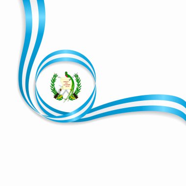 Guatemala dalgalı bayrak arka plan. Vektör çizim.