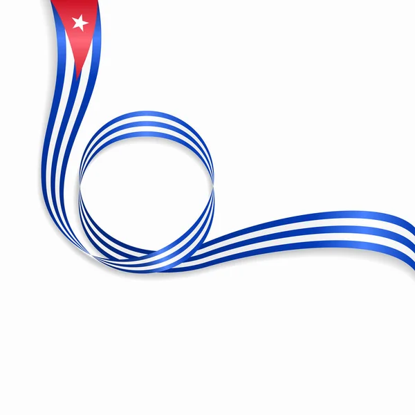 Fondo de bandera ondulada cubana. Ilustración vectorial . — Archivo Imágenes Vectoriales