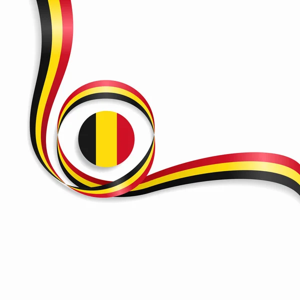 比利时波浪旗背景。矢量插图. — 图库矢量图片