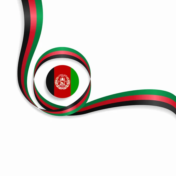 Афганистан волнистый фон флага. Векторная иллюстрация . — стоковый вектор