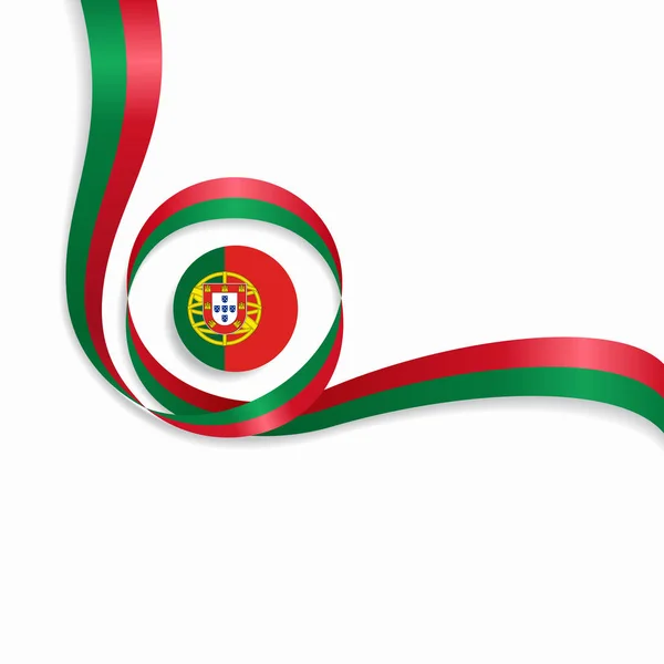 Portugiesische Flagge im Hintergrund. Vektorillustration. — Stockvektor