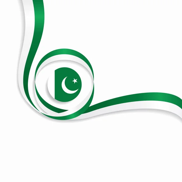 Pakistaanse golvende vlag achtergrond. Vectorillustratie. — Stockvector