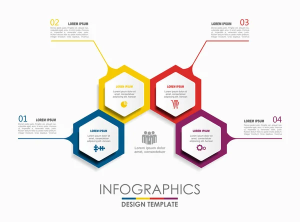 Infographic şablonu. vektör çizim. — Stok Vektör