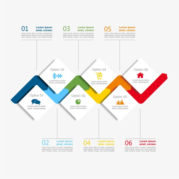 Modelo infográfico. Ilustração vetorial . — Vetor de Stock