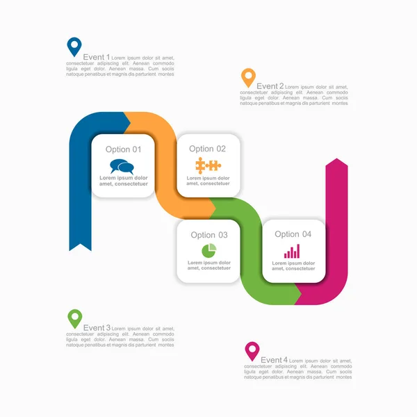 Modelo infográfico. Ilustração vetorial . —  Vetores de Stock