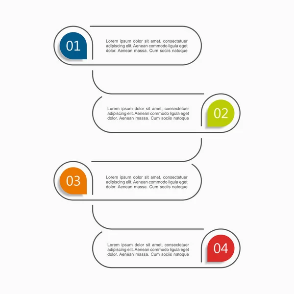 Plantilla infográfica. Ilustración vectorial . — Archivo Imágenes Vectoriales