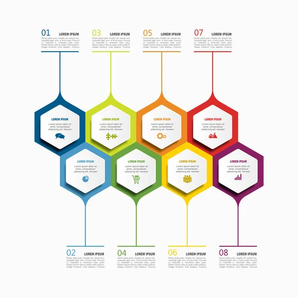 Plantilla infográfica. Ilustración vectorial . — Archivo Imágenes Vectoriales