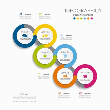 Infographic şablonu. Vektör çizim. İş akışı düzeni, diyagram, iş adım seçenekleri, afiş için kullanılabilir.