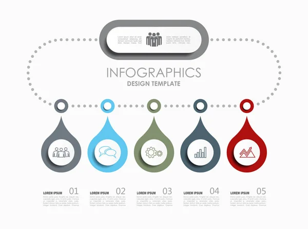 Infografik-Vorlage. Vektorillustration. verwendet für Workflow-Layout, Diagramm, Business-Step-Optionen, Banner, Webdesign. — Stockvektor