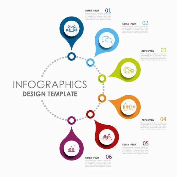 Infografik-Vorlage. Vektorillustration. verwendet für Workflow-Layout, Diagramm, Business-Step-Optionen, Banner, Webdesign. — Stockvektor