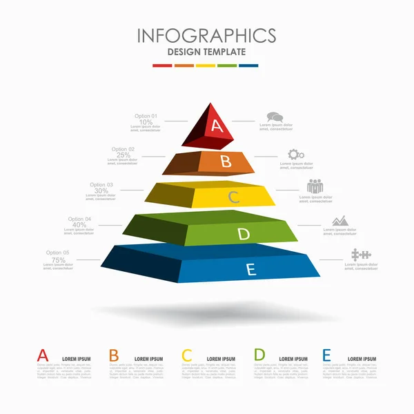 Infografik-Vorlage. Vektorillustration. verwendet für Workflow-Layout, Diagramm, Business-Step-Optionen, Banner, Webdesign. — Stockvektor