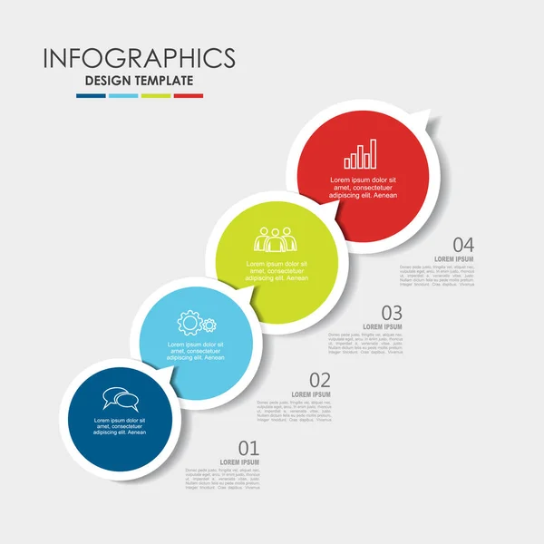 Infographic sjabloon. Vectorillustratie. Gebruikt voor de indeling van de werkstroom, diagram, zakelijke stap opties, banner, webdesign. — Stockvector