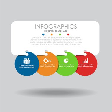 Infographic şablonu. Vektör çizim. İş akışı düzeni, diyagram, iş adım seçenekleri, afiş için kullanılabilir.