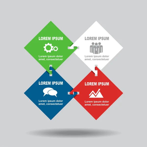 Infographic template. Vector illustration. Can be used for workflow layout, diagram, business step options, banner. — Stock Vector