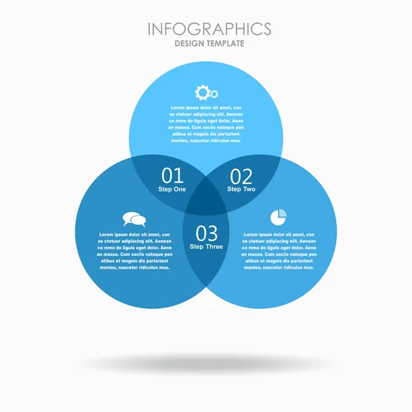 Modèle d'infographie. Illustration vectorielle. Peut être utilisé pour la mise en page du flux de travail, diagramme, options d'étape d'affaires, bannière . — Image vectorielle