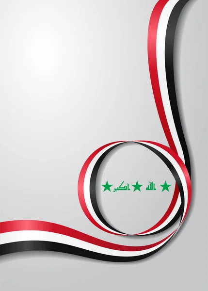 Flaga Iraku faliste tła. Ilustracja wektorowa. — Wektor stockowy
