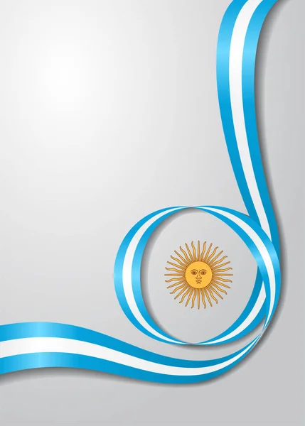 Drapeau argentin fond ondulé. Illustration vectorielle . — Image vectorielle