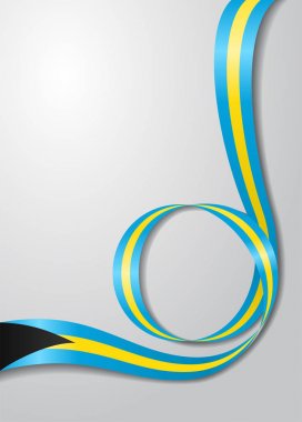 Bahamalar dalgalı arka plan bayrak. Vektör çizim.