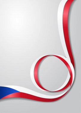 Çek bayrak dalgalı arka plan. Vektör çizim.