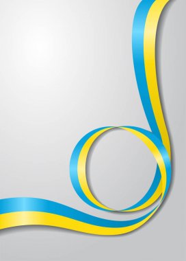 Ukrayna bayrağı dalgalı arka plan. Vektör çizim.